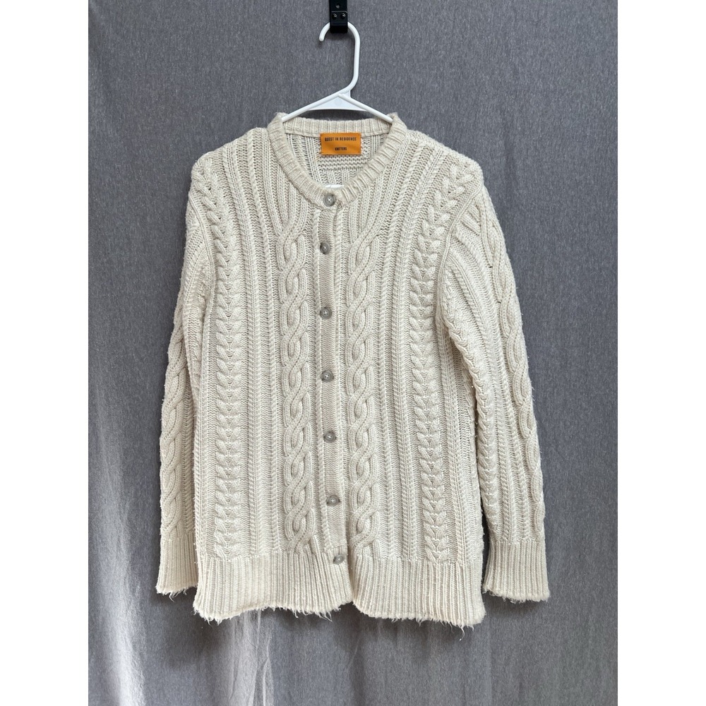 GUEST IN RESIDENCE Rossella Cable Cashmere Cardigan Sz L Wool Cashmere Womens
